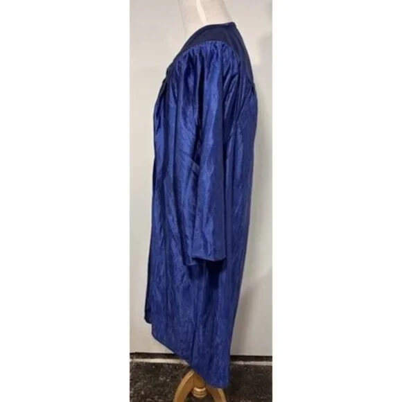 Graduation Source Cap And Gown Royal Blue Kids Size 45 5’ Ft - 5’ 2” Zip Up - Picture 5 of 9
